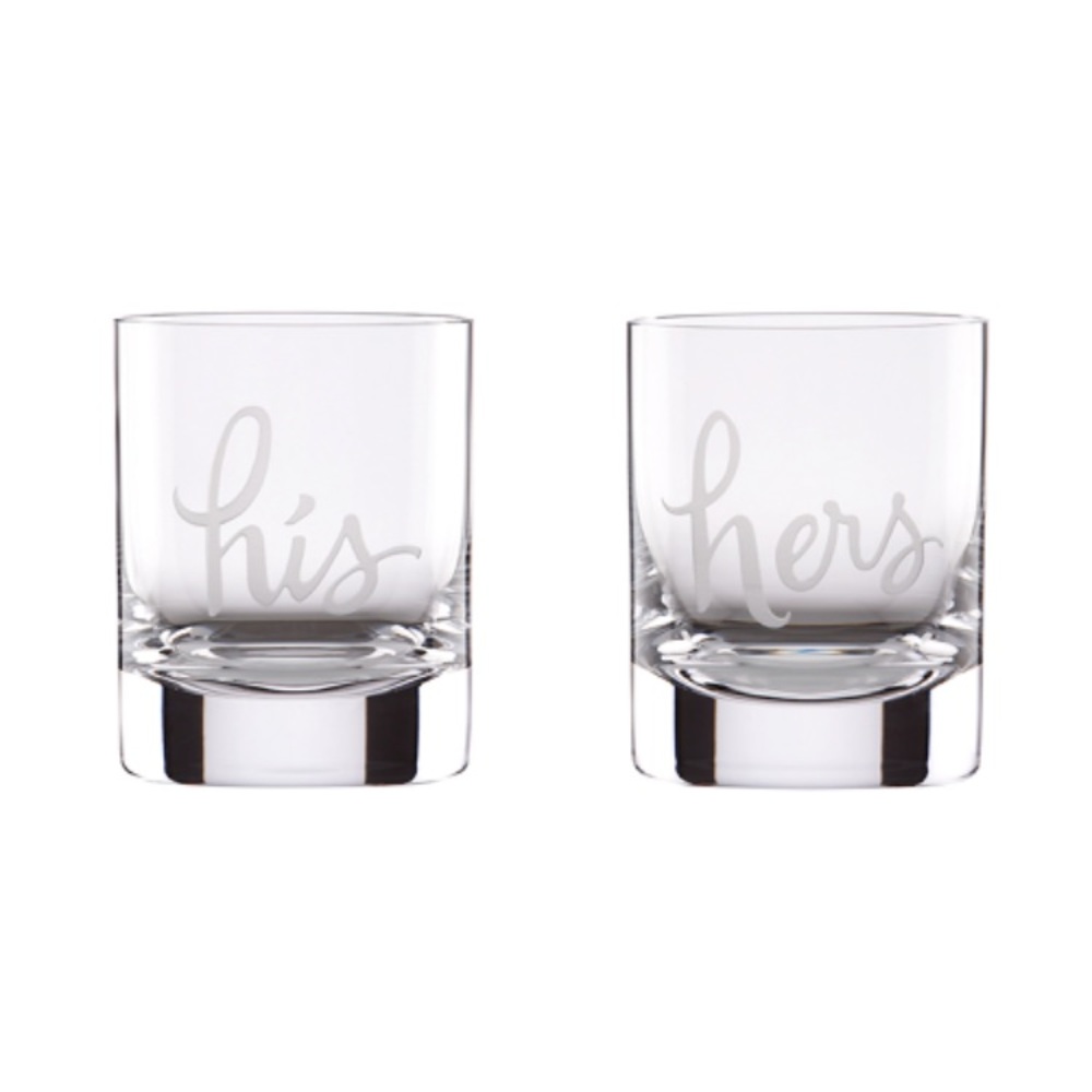 Kate Spade His & Hers Old Fashioned Glasses